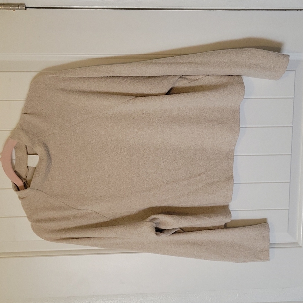 H&M cream crop top high neck